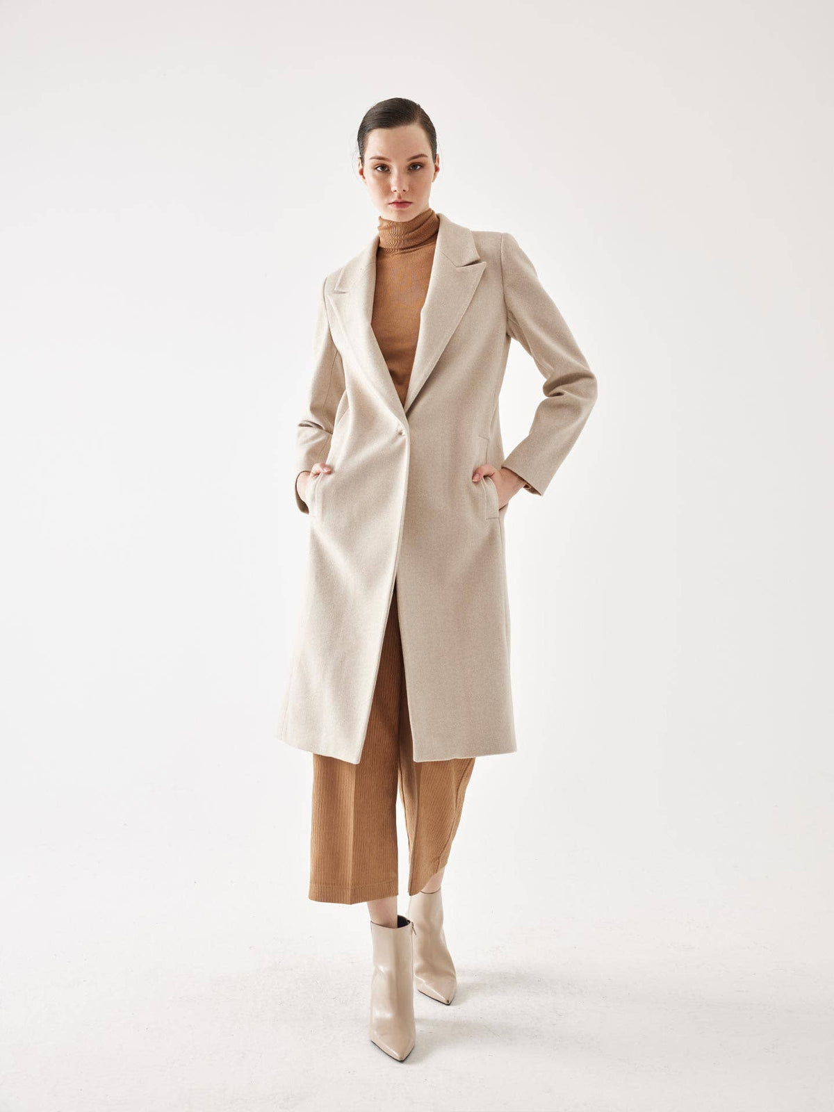 The Georgina Cream Wool Coat