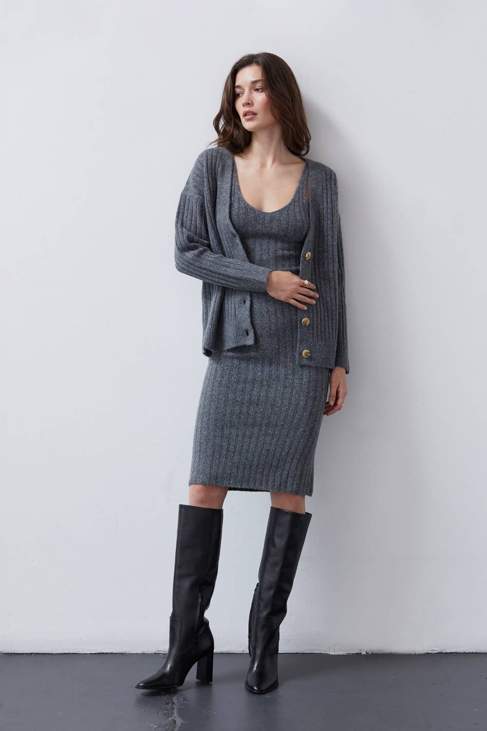 The Misty Brushed Sweater Dress