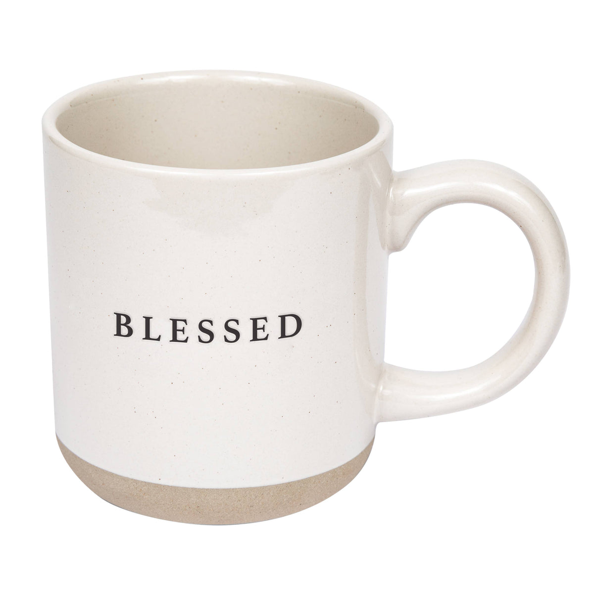 Stoneware Coffee Mug - 'Blessed'