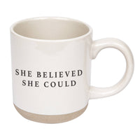 Stoneware Mug - 'She Believed She Could'