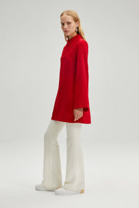 The Rosario Beautiful Red Crepe Tunic