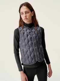 The Kenal Dark Quilted Vest