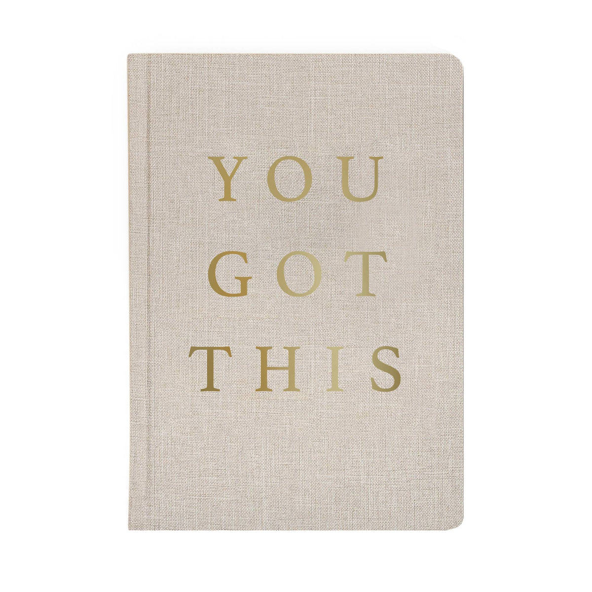 Gift Tan & Gold Fabric Journal: You Got This!