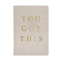 Gift Tan & Gold Fabric Journal: You Got This!