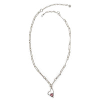 A Touch of Pink Heart Crystal Necklace