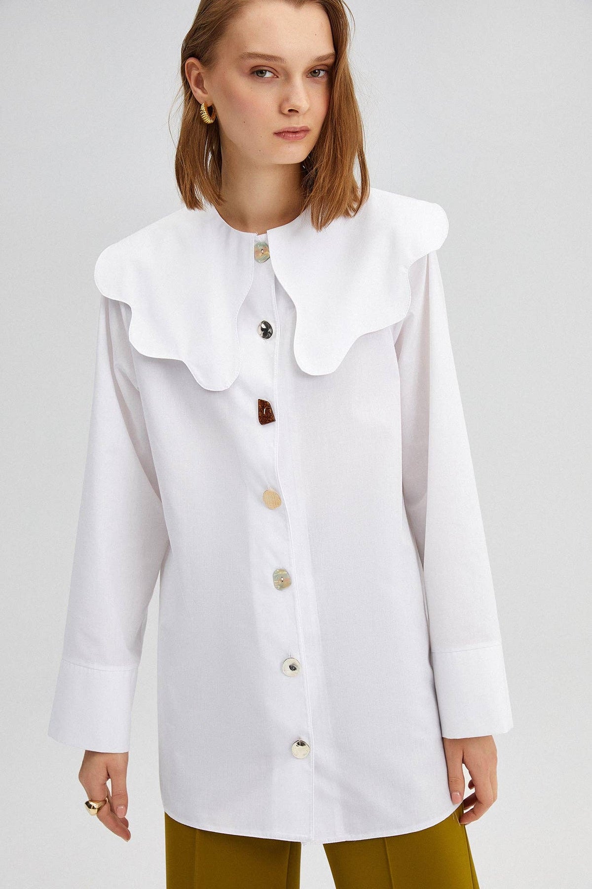 The Wendy Wide Collar Poplin Shirt